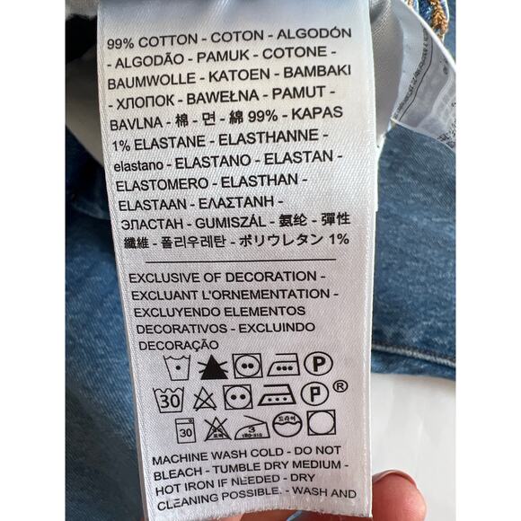 LEVIS PREMIUM WOMENS WEDGIE SKINNY DISTRESED BUTTON FRONT JEANS SIZE 28 - Picture 11 of 16